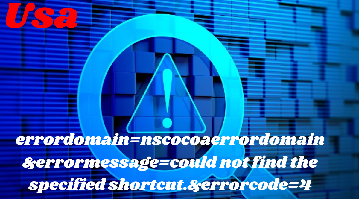 errordomain=nscocoaerrordomain&errormessage=could not find the specified shortcut.&errorcode=4